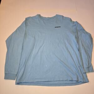 Patagonia Responsible Long Sleeve Tee T-Shirt Fitz Roy Trout Light Blue Men's xl